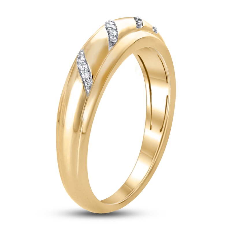 Main Image 2 of Now + Forever Diamond Wedding Band 1/20 ct tw 10K Yellow Gold