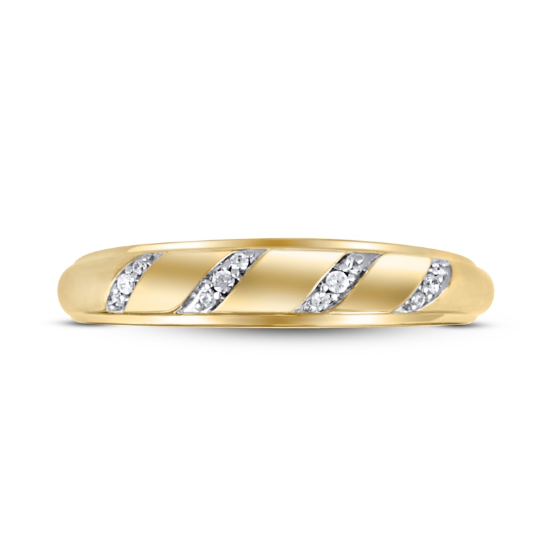 Main Image 3 of Now + Forever Diamond Wedding Band 1/20 ct tw 10K Yellow Gold