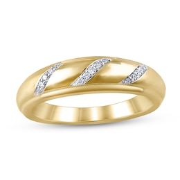 Now + Forever Diamond Wedding Band 1/10 ct tw 10K Yellow Gold