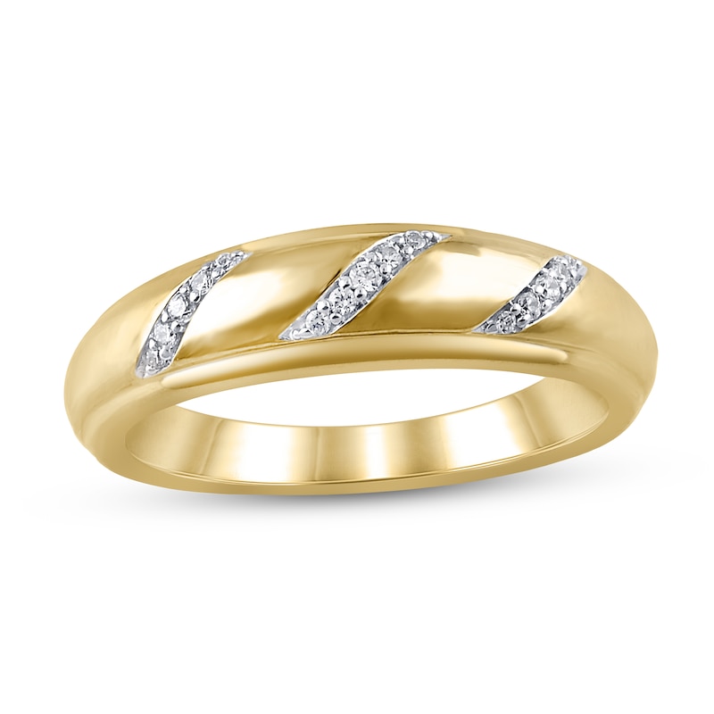 Main Image 1 of Now + Forever Diamond Wedding Band 1/10 ct tw 10K Yellow Gold
