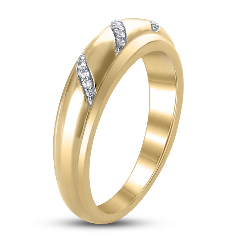 Main Image 2 of Now + Forever Diamond Wedding Band 1/10 ct tw 10K Yellow Gold