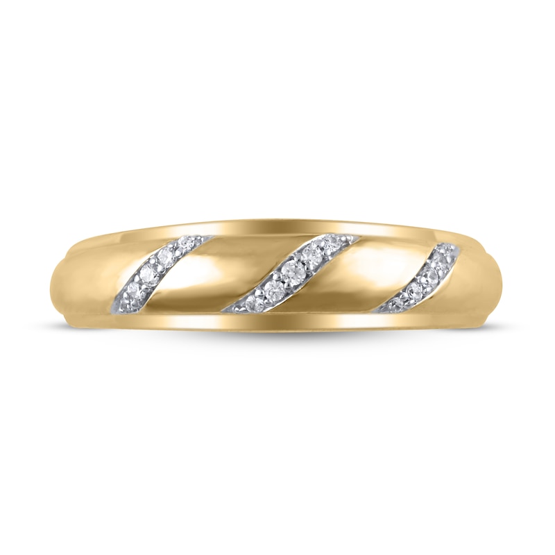 Main Image 3 of Now + Forever Diamond Wedding Band 1/10 ct tw 10K Yellow Gold
