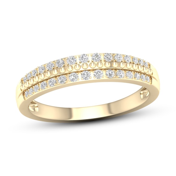 Adore Diamond Wedding Band 1/6 ct tw Round-cut 10K Yellow Gold