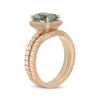 Thumbnail Image 2 of Neil Lane Emerald-Cut Green Quartz Bridal Set 1 ct tw Diamonds 14K Yellow Gold