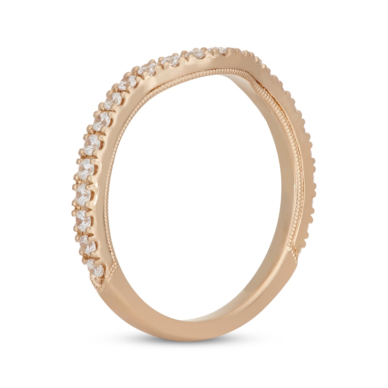 Main Image 8 of Neil Lane Round-Cut Diamond Curved Wedding Band 3/8 ct tw 14K Yellow Gold