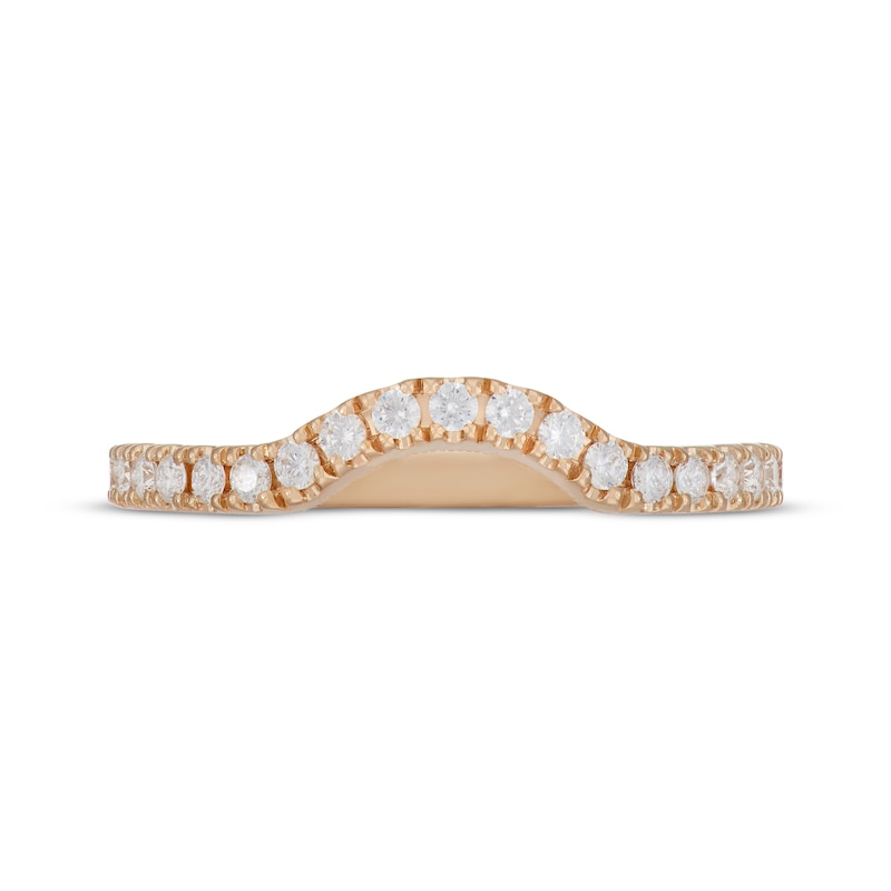 Main Image 9 of Neil Lane Round-Cut Diamond Curved Wedding Band 3/8 ct tw 14K Yellow Gold