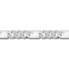 Men's Diamond Station Curb Chain Bracelet 1 ct tw 10K White Gold 8.5"
