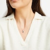 Thumbnail Image 2 of Black & White Multi-Diamond Teardrop Necklace 1/5 ct tw Sterling Silver 18”