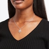 Thumbnail Image 1 of Hallmark Diamonds Family Tree Necklace 1/10 ct tw Sterling Silver & 10K Rose Gold 18”