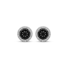 Black & White Multi-Diamond Stud Earrings 1/5 ct tw Sterling Silver