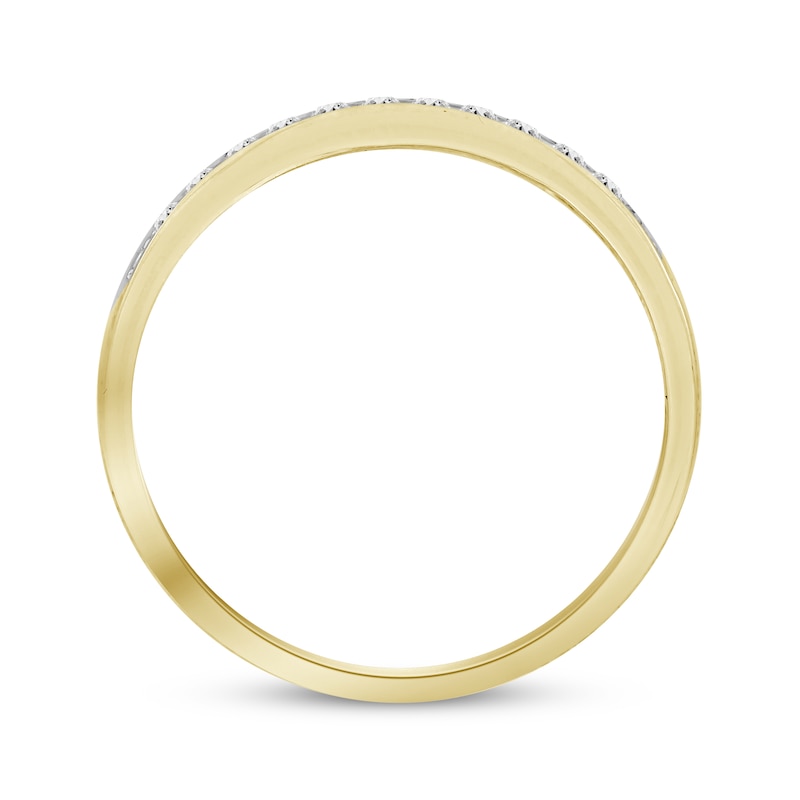 Main Image 3 of Now + Forever Double-Row Round-cut Diamond Wedding Band 1/5 ct tw 14K Yellow Gold