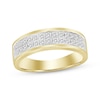 Thumbnail Image 1 of Now + Forever Men’s Double-Row Diamond Wedding Band 1/3 ct tw Round-cut 14K Yellow Gold