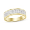 Thumbnail Image 0 of Men’s Double-Row Diamond Wedding Band 1/3 ct tw Round-cut 14K Yellow Gold