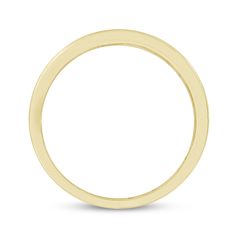 Main Image 3 of Now + Forever Men’s Double-Row Diamond Wedding Band 1/3 ct tw Round-cut 14K Yellow Gold
