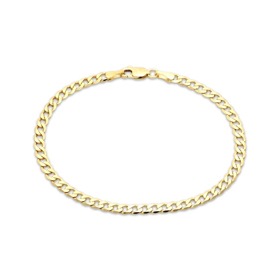 Curb Chain Bracelet 3.9mm Solid 10K Yellow Gold 7.5”