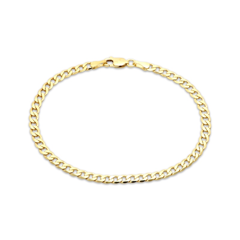 Solid Curb Chain Bracelet 3.9mm 10K Yellow Gold 7.5”
