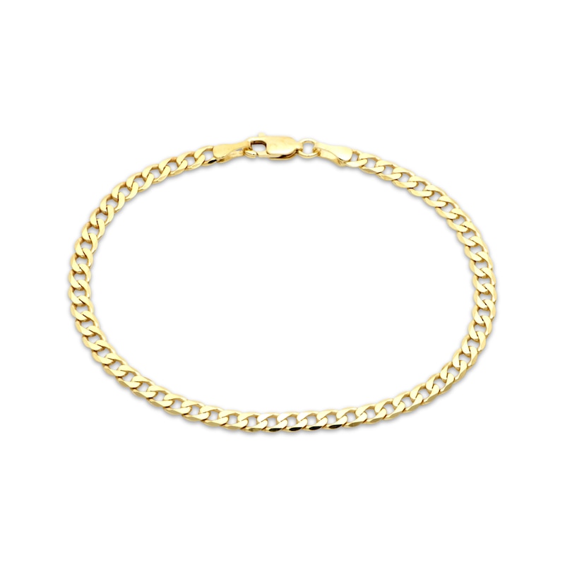 Main Image 1 of Curb Chain Bracelet 3.9mm Solid 10K Yellow Gold 7.5”