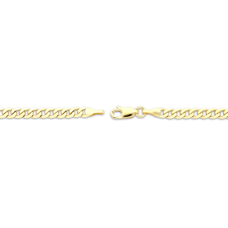 Solid Curb Chain Bracelet 3.9mm 10K Yellow Gold 7.5”