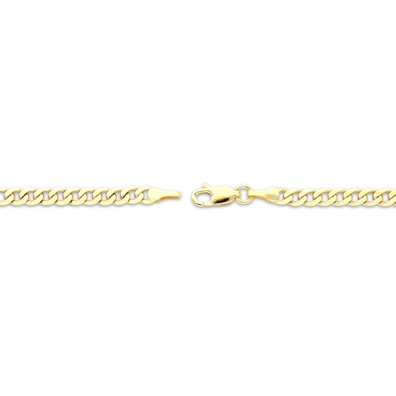 Main Image 3 of Curb Chain Bracelet 3.9mm Solid 10K Yellow Gold 7.5”