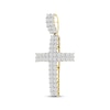 Thumbnail Image 2 of Men's Diamond Cross Charm 1-1/2 ct tw 10K Yellow Gold & White Rhodium Plate
