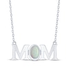 Thumbnail Image 1 of Oval-Cut Lab-Created Opal &quot;Mom&quot; Necklace Sterling Silver 18.75&quot;