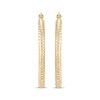 Thumbnail Image 1 of Diamond-Cut Oval Hoop Earrings 10K Yellow Gold