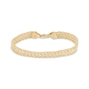 Thumbnail Image 1 of Woven Rope Chain Bracelet Hollow 10K Yellow Gold 7.5&quot;
