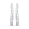 Thumbnail Image 2 of Diamond Oval Hoop Earrings 1/2 ct tw 10K White Gold