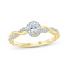 Thumbnail Image 1 of Now + Forever Round-Cut Diamond Halo Engagement Ring 1/4 ct tw 10K Yellow Gold