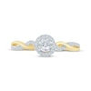 Thumbnail Image 3 of Now + Forever Round-Cut Diamond Halo Engagement Ring 1/4 ct tw 10K Yellow Gold