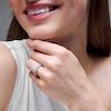 Thumbnail Image 4 of Neil Lane Artistry Oval-Cut Lab-Grown Diamond Halo Bridal Set 1-5/8 ct tw 14K White Gold