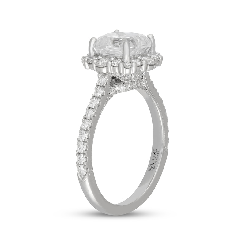 Main Image 5 of Neil Lane Artistry Cushion-Cut Lab-Grown Diamond Halo Engagement Ring 2-3/4 ct tw 14K White Gold