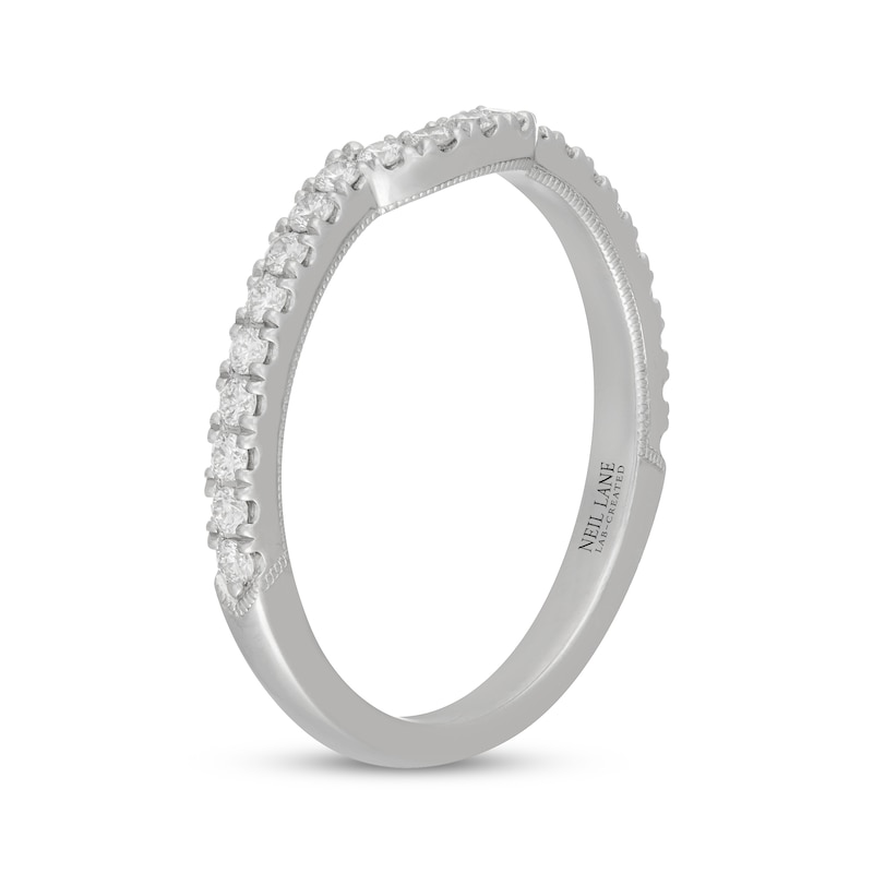 Main Image 8 of Neil Lane Artistry Lab-Grown Diamond Contoured Wedding Band 1/3 ct tw 14K White Gold