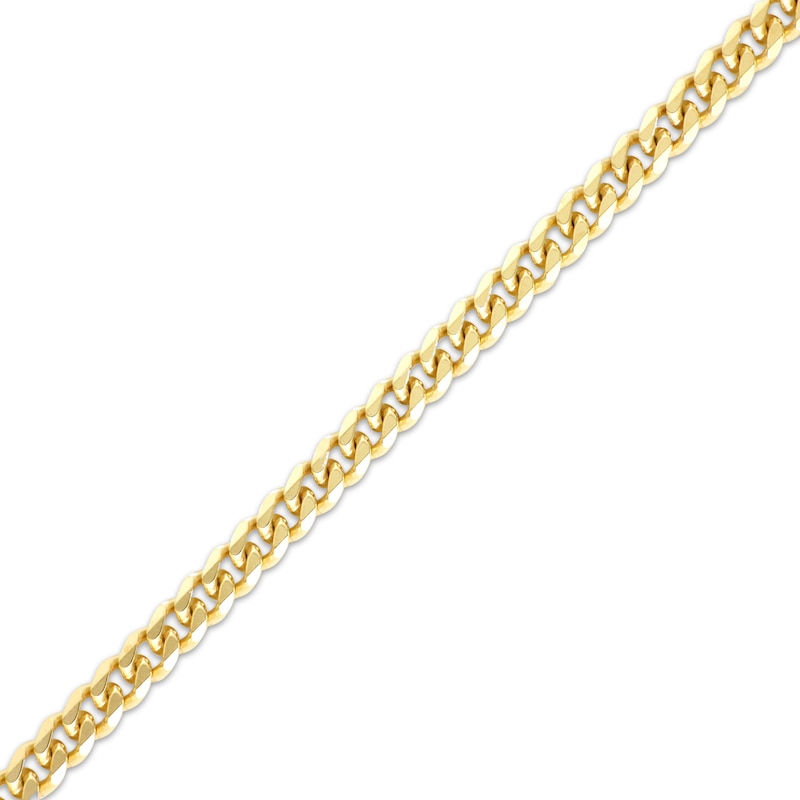 Main Image 2 of Cuban Curb Chain Necklace 4.2mm Solid 14K Yellow Gold 22&quot;