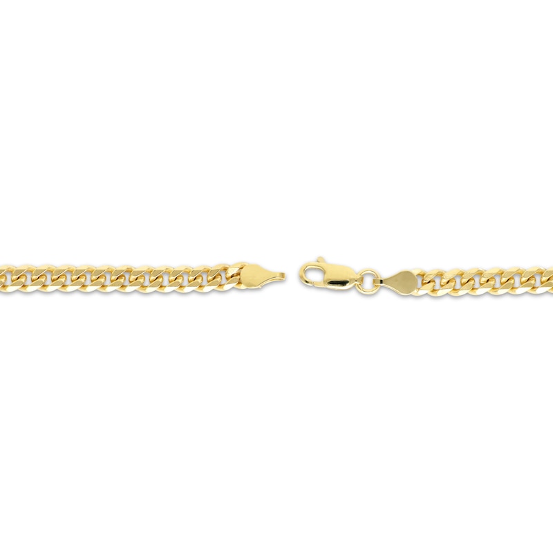 Main Image 3 of Cuban Curb Chain Necklace 4.2mm Solid 14K Yellow Gold 22&quot;