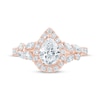 Thumbnail Image 4 of Monique Lhuillier Bliss Pear-Shaped Lab-Grown Diamond Halo Engagement Ring 1-7/8 ct tw 18K Rose Gold