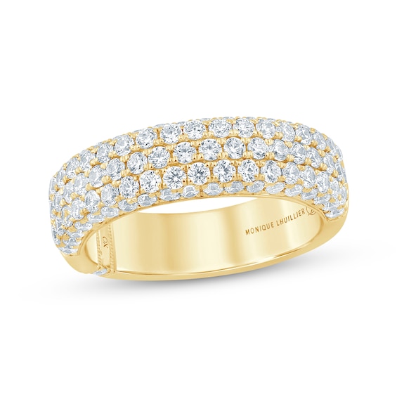 Monique Lhuillier Bliss Lab-Grown Diamond Multi-Row Anniversary Ring 1-1/2 ct tw 18K Yellow Gold