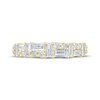 Thumbnail Image 4 of Monique Lhuillier Bliss Baguette & Round-Cut Lab-Grown Diamond Anniversary Ring 5/8 ct tw 18K Yellow Gold