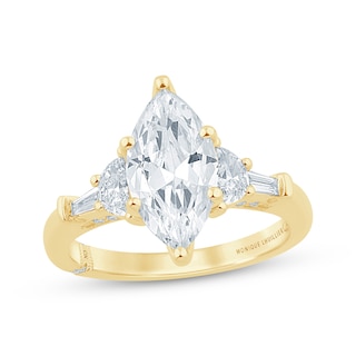 Monique Lhuillier Bliss Marquise-Cut Lab-Grown Diamond Engagement Ring 2-1/2 ct tw 18K Yellow Gold