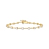 Thumbnail Image 0 of Lab-Created Diamonds by KAY Alternating Bar Link Bracelet 2 ct tw 10K Yellow Gold 7.25"