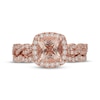 Thumbnail Image 3 of Neil Lane Cushion-Cut Morganite & Diamond Halo Bridal Set 5/8 ct tw Diamonds 14K Rose Gold