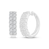Thumbnail Image 1 of KAY Lab-Grown Diamonds Two-Row Hoop Earrings 1 ct tw 10K White Gold