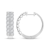 Thumbnail Image 3 of KAY Lab-Grown Diamonds Two-Row Hoop Earrings 1 ct tw 10K White Gold