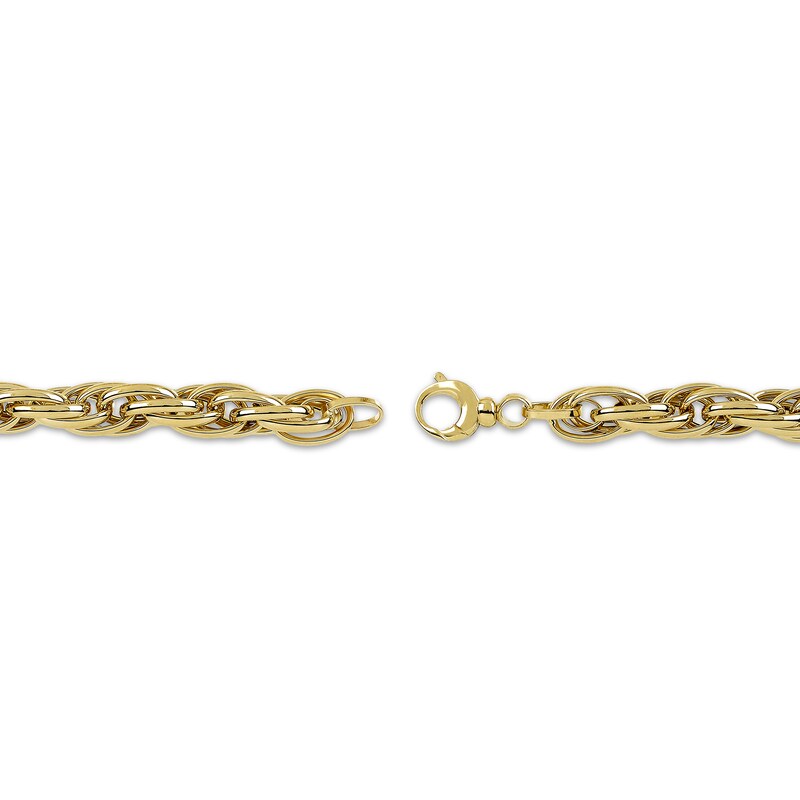 Main Image 3 of Rope Chain Necklace 7.3mm Hollow 10K Yellow Gold 20&quot;
