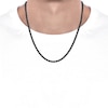 Thumbnail Image 4 of Men's Black Diamond Tennis Necklace 10 ct tw Sterling Silver 20&quot;