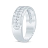 Thumbnail Image 2 of Now + Forever Men's Diamond Textured Wedding Band 1/2 ct tw 10K White Gold