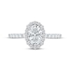 Thumbnail Image 3 of Now + Forever Lab-Grown Diamonds Oval-Cut Halo Engagement Ring 1-1/2 ct tw 14K White Gold