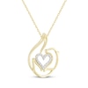 Thumbnail Image 2 of Diamond Otter Heart Necklace 1/10 ct tw 10K Yellow Gold 18&quot;