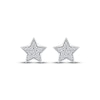 Thumbnail Image 2 of Multi-Diamond Pavé Star Stud Earrings 1/6 ct tw 10K White Gold