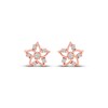 Thumbnail Image 2 of Diamond Flower Stud Earrings 1/10 ct tw 10K Rose Gold